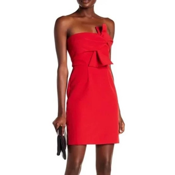Alexia Admor Dresses & Skirts - Alexia Admor NEW red strapless bow sheath cocktail party dress - 10 Medium/Large